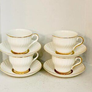 Beautiful Set of 4  Cups & Saucers Enoch  Wedgewood Tunstall  English Tea ware